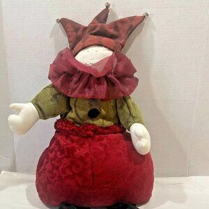 Vintage 2003 Woof & Poof Jester Clown Stuffed Doll
